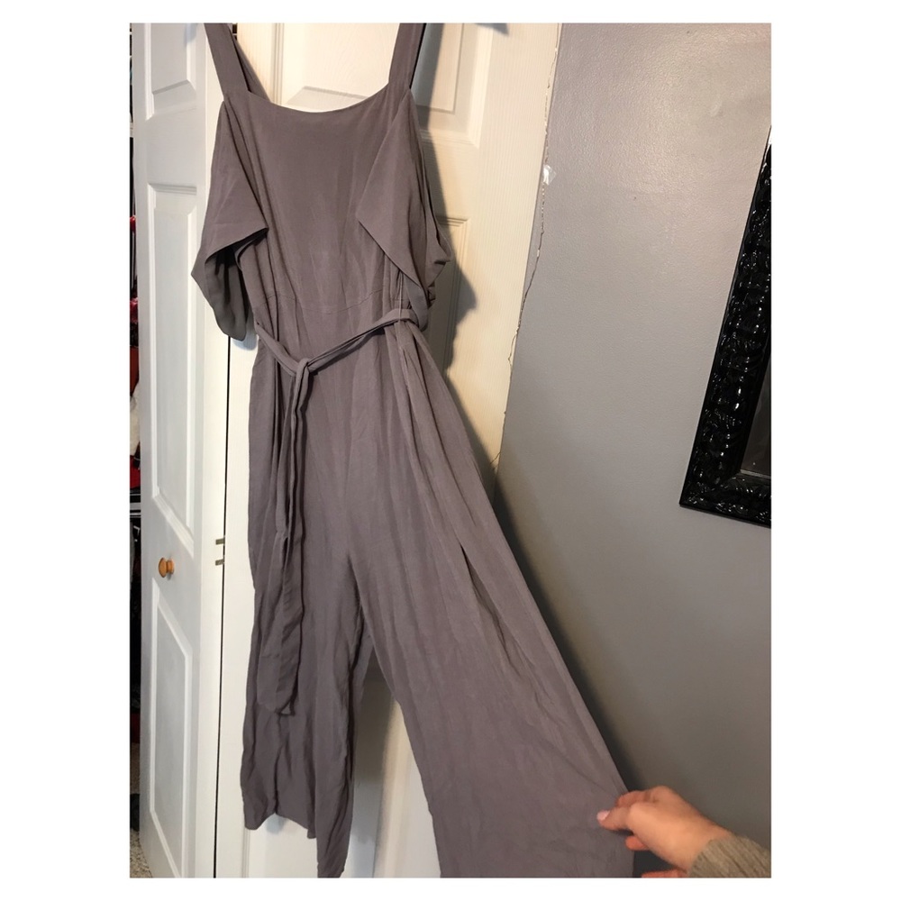 Off the shoulder lavender jumpsuit
